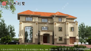 三层农村别墅设计美丽浪漫 ，外