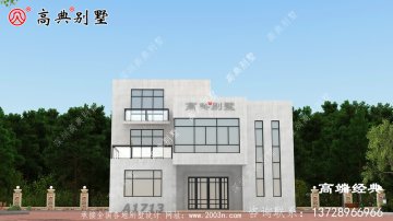 冷色调的复式三层现代住宅别有一
