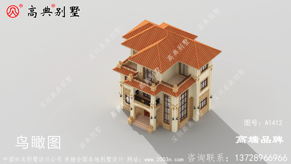 欧式三层别墅简单实用，外观精美