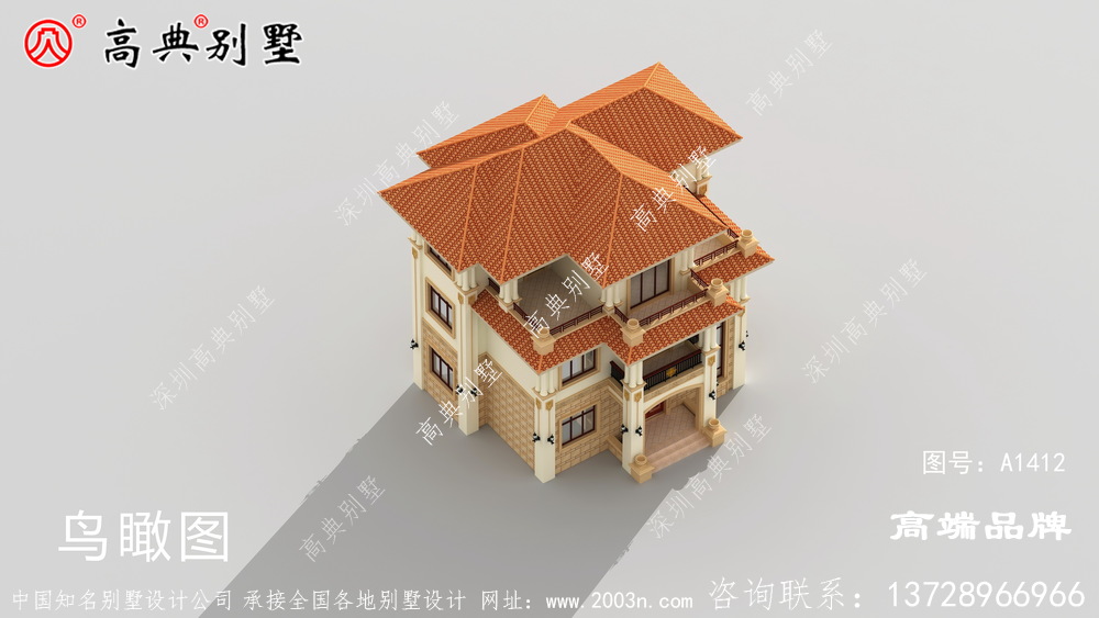 欧式三层别墅简单实用，外观精美