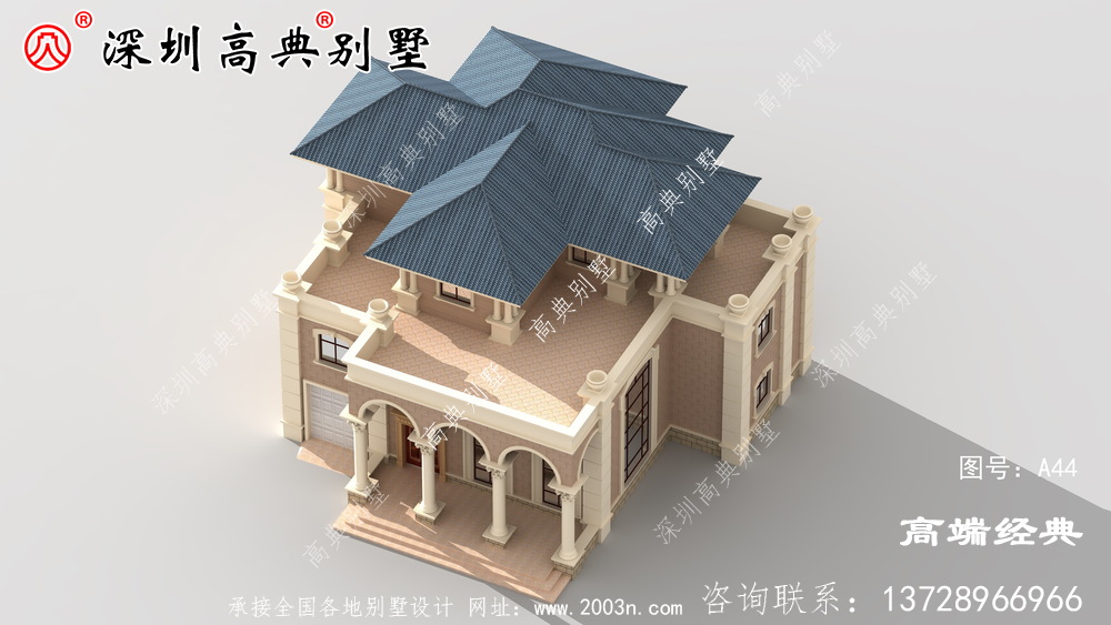 三楼别墅农村自营住宅设计图，外观美观，功能齐全。