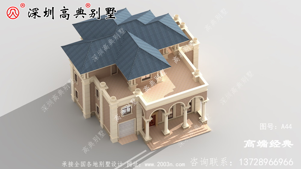 三楼别墅农村自营住宅设计图，外观美观，功能齐全。