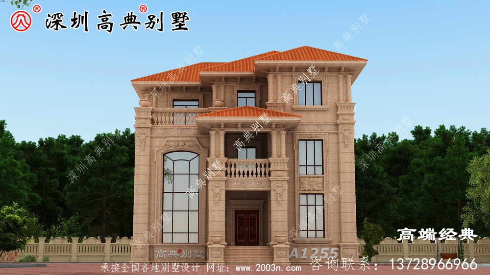 农村二楼半别墅片设计图，建造这样的二楼半别墅，村民们都称赞眼光好。