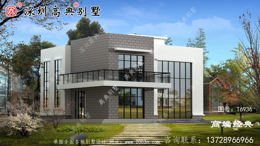 广东乡村自建房图，简洁大气，想低调都不行。