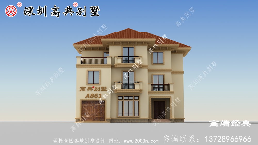 三层欧式别墅，简洁明亮，适合在农村建造