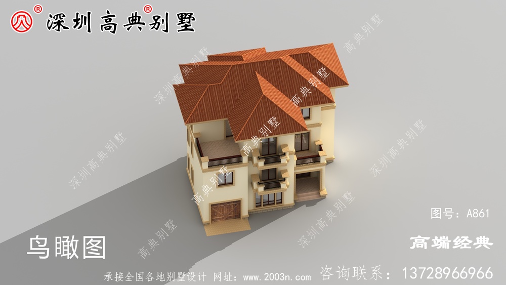 三层欧式别墅，简洁明亮，适合在农村建造