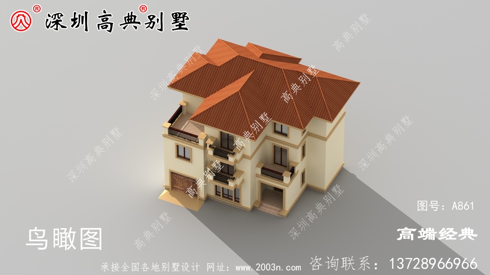 三层欧式别墅，简洁明亮，适合在农村建造