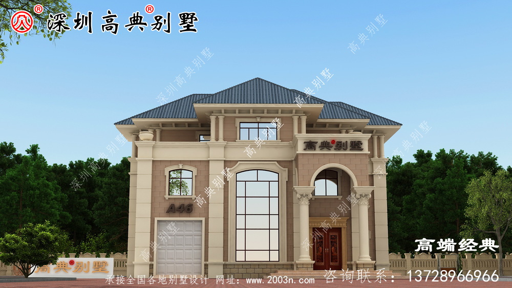 简约欧式风格，该户型占地234平方米