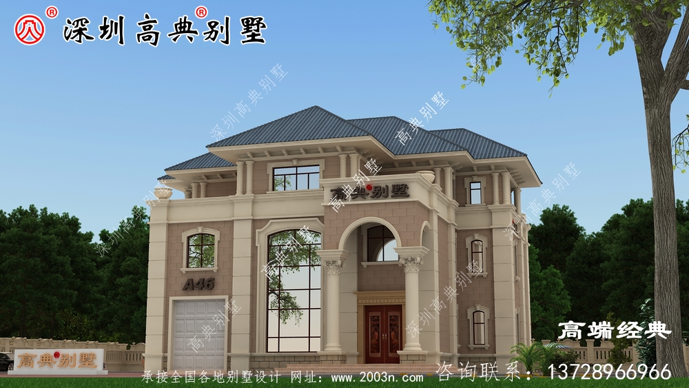 简约欧式风格，该户型占地234平方米