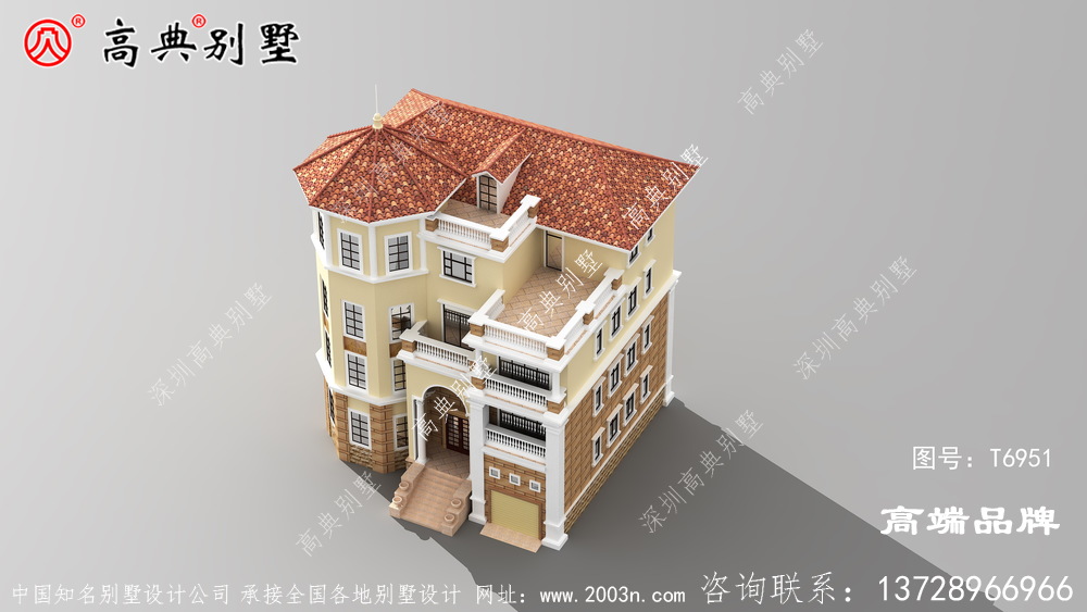 户型丰富了别墅的外立面，又保证了采光通风
