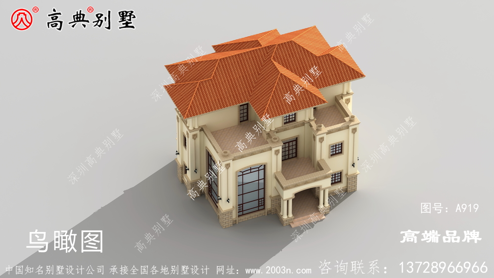 复式三层简欧别墅与家乡风景相得益彰契合感十足
